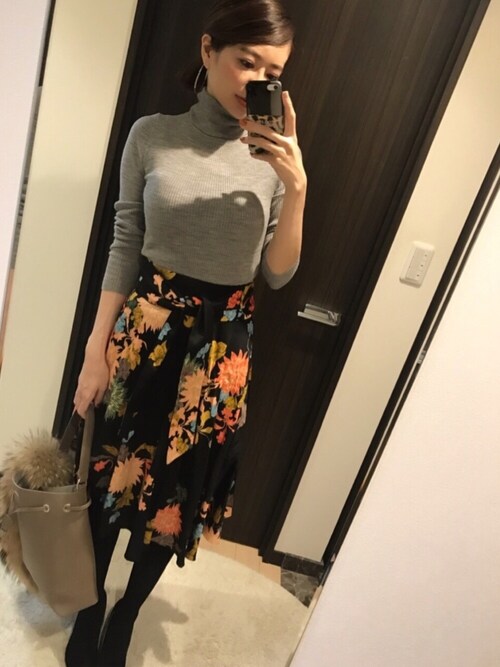 Iラインでワンピで大人の華やかさを