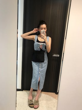 「2018ss」｜「アイテム（腕時計）」を使った、RUIさん（レディース・165cm）の夏コーディネート