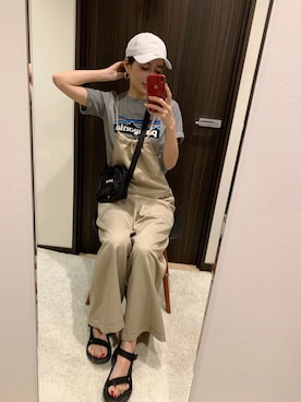 「patagonia」｜「アイテム（サロペット/オーバーオール）」を使った、RUIさん（レディース・165cm）の春コーディネート