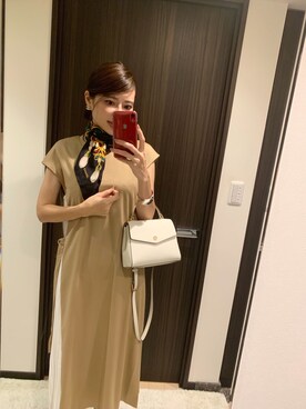 「petitcro（プティクロ）のpetitcro  ワイドバングル PCKB1901001（バングル/リストバンド）」を使った、RUIさん（レディース・165cm）の夏コーディネート