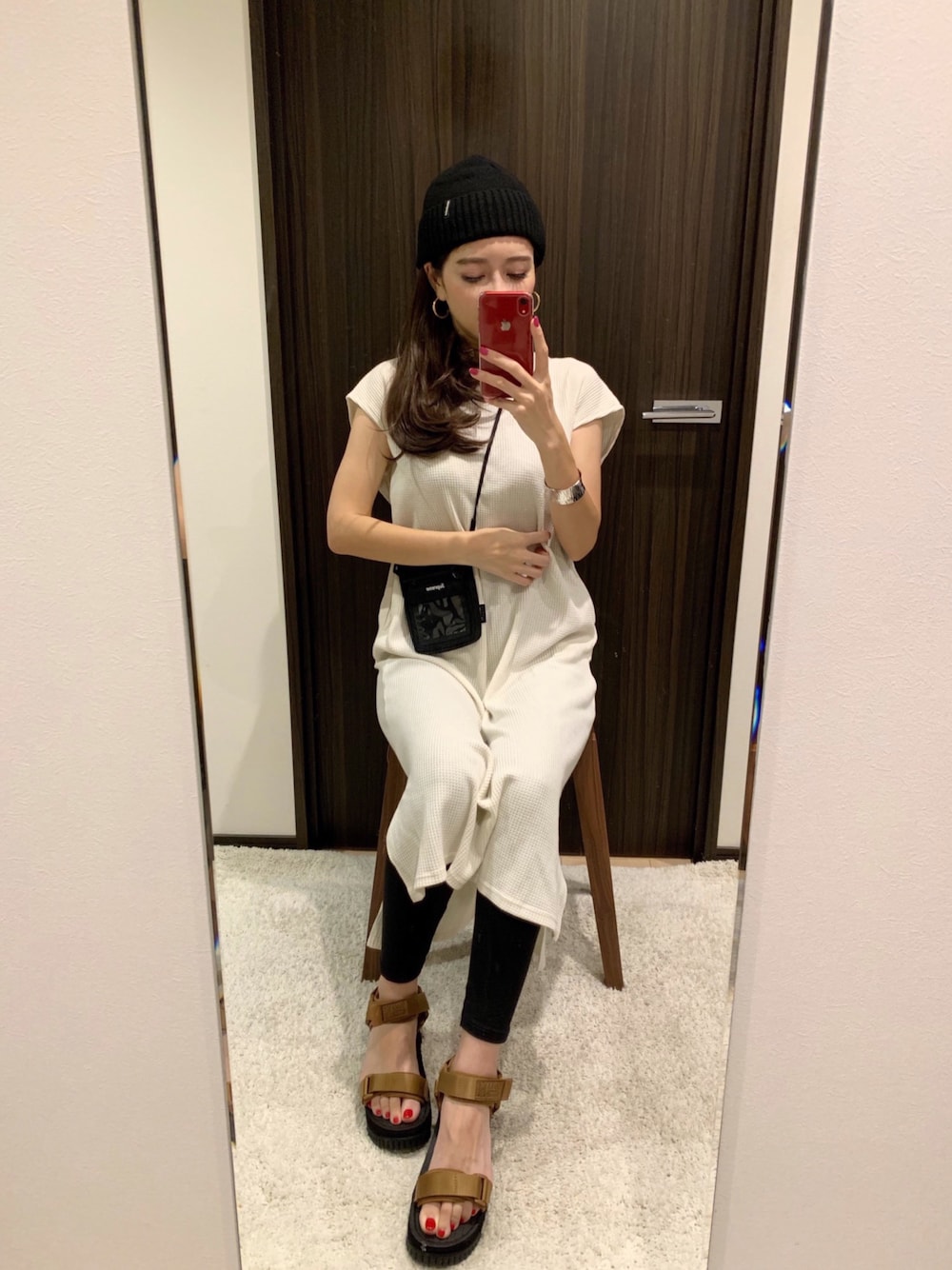 「chacocloset、lineastoria、夏コーデ、プチプラコーデ、オトナカジュアル、スポーツミックス、ストリートMIX、supreme、ワンピース」｜「LINEASTORIAの【フルウィッグ・ロング】HEART BEATロングストレート（ウィッグ、その他）」を使った、RUIさん（レディース・165cm）の夏コーディネートの1枚目の写真