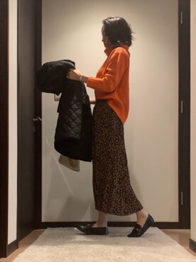 「NOLLEY'S」｜「アイテム（ノーカラージャケット）」を使った、RUIさん（レディース・165cm）の秋コーディネート