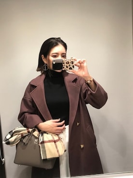 「アントマリーズ」｜「アイテム（チェスターコート）」を使った、RUIさん（レディース・165cm）の秋コーディネート