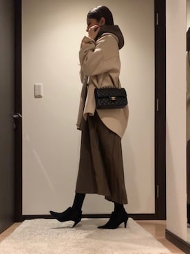 「アントマリーズ」｜「アイテム（カバーオール）」を使った、RUIさん（レディース・165cm）の秋コーディネート