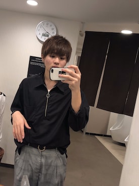 「LIDNM（リドム）のLIDNM/リドム/マイクロスパンリングジップシャツ（シャツ/ブラウス）」を使った、れおさん（メンズ・170cm）の夏コーディネート