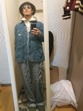 「EDWIN」｜「アイテム（デニムジャケット）」を使った、Ken.styleさん（メンズ・170cm）の冬コーディネート