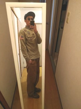 「ラガーシャツ」｜「アイテム（その他シューズ）」を使った、Ken.styleさん（メンズ・170cm）の冬コーディネート