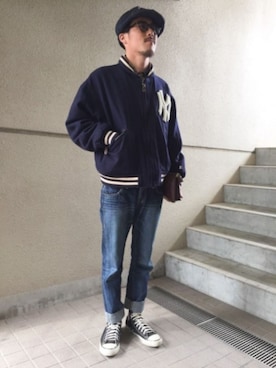 「COOPERS TOWN（クーパーズタウン）のアイテム（ジャケット/アウター）」を使った、Ken.styleさん（メンズ・170cm）の春コーディネート