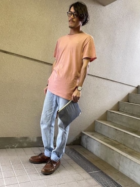「ダニエルウェリントン」｜「アイテム（モカシン/デッキシューズ）」を使った、Ken.styleさん（メンズ・170cm）の夏コーディネート