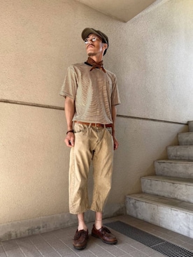 「古着好きな人と繋がりたい」｜「アイテム（モカシン/デッキシューズ）」を使った、Ken.styleさん（メンズ・170cm）の秋コーディネート