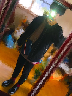 「coen」｜「アイテム（MA-1）」を使った、えぐちさん（メンズ・165cm）の春コーディネート