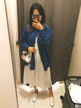 「CELINE（セリーヌ）のアイテム（ローファー、ホワイト系）」を使った、deeaanさん（レディース）の春コーディネート