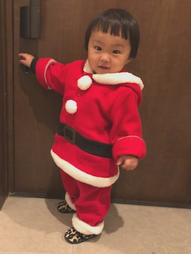 「クリスマス」｜「アイテム（オールインワン・サロペット）」を使った、3710さん（キッズ・90cm）の冬コーディネート