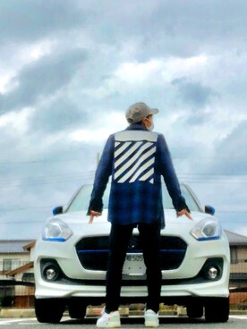 「off white（オフホワイト）のアイテム（テーラードジャケット）」を使った、RYUKIさん（メンズ・170cm）の秋コーディネート