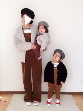「URBAN RESEARCH（アーバンリサーチ）のアイテム（オールインワン・サロペット）」を使った、Raaatoさん（キッズ・90cm）の冬コーディネート