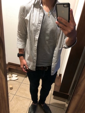 「INED（イネド）のアイテム」を使った、Xiu さん（メンズ・172cm）の秋コーディネート