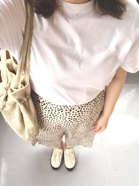「ぽっちゃり、夏」｜「アイテム（スカート）」を使った、OHMAさん（レディース・163cm）の夏コーディネート