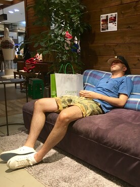「FTC（エフティーシー）のアイテム（パンツ）」を使った、清水薫さん（メンズ・174cm）の冬コーディネート