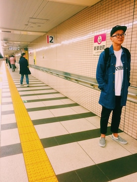 「アイテム（カバーオール）」を使った、タイスケさん（メンズ・177cm・30代）の秋コーディネート