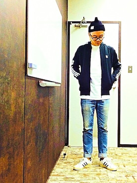 「アイテム（ジャージ）」を使った、タイスケさん（メンズ・177cm・30代）の秋コーディネート