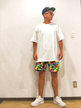 「softcream（ソフトクリーム）のアイテム（キャップ）」を使った、タイスケさん（メンズ・177cm）の秋コーディネート