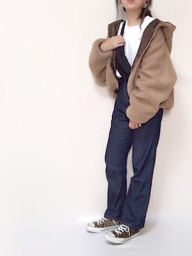 「ZOZOでしか買えない」｜「アイテム（ブルゾン）」を使った、さにぃ。さん（レディース・153cm）の秋コーディネート