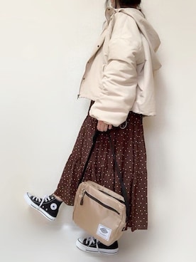 「ZOZOでしか買えない」｜「アイテム（マウンテンパーカー）」を使った、さにぃ。さん（レディース・153cm）の秋コーディネート