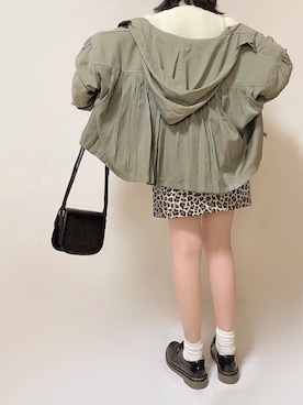 「ZOZOでしか買えない」｜「アイテム（マウンテンパーカー）」を使った、さにぃ。さん（レディース・153cm）の冬コーディネート