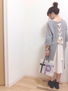 「スプリングSENSEOFPLACE」｜「アイテム（その他）」を使った、こあさん（レディース・148cm）の春コーディネート