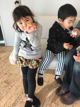 「Penguin（ペンギン）のアイテム」を使った、Mahoさん（キッズ・110cm）の冬コーディネート