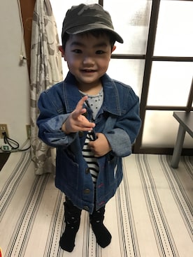 「DILASH（ディラッシュ）のアイテム（ジャケット/アウター）」を使った、Mahoさん（キッズ・110cm）の春コーディネート