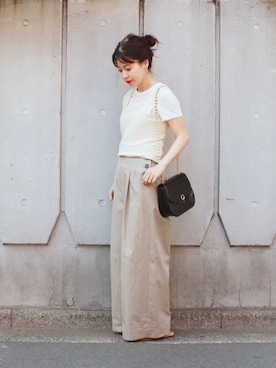 「INSCRIRE（アンスクリア）のアイテム」を使った、katakoさん（レディース・159cm）の春コーディネート