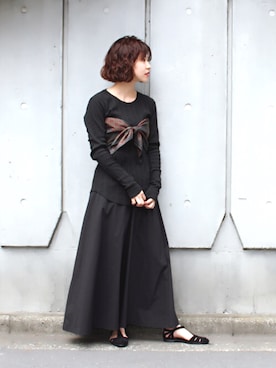 「サーキュラースカート」｜katakoさん（レディース・159cm）の夏コーディネート