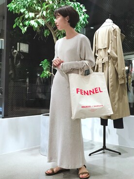 「ワッフルワンピース」｜katakoさん（レディース・159cm）の秋コーディネート