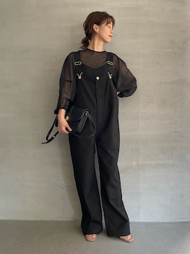 「Curensology（カレンソロジー）のアイテム（サロペット/オーバーオール）」を使った、katakoさん（レディース・159cm）の春コーディネート