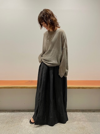 スカート Curensologyカレンソロジーリネンシルクギャザースカート ¥20,900