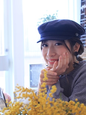 「IENA」｜「アイテム（帽子）」を使った、れいらくださん（レディース・155cm）の春コーディネート