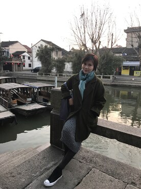 「Le Saundaのアイテム」を使った、霓裳依人さん（レディース・160cm）の冬コーディネート