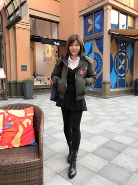 「Le Saundaのアイテム」を使った、霓裳依人さん（レディース・160cm）の冬コーディネート