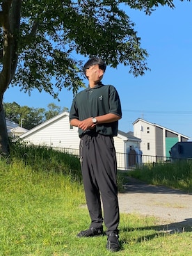 「Right-on（ライトオン）のアイテム（スラックス）」を使った、まさちゃさん（メンズ・175cm）の夏コーディネート