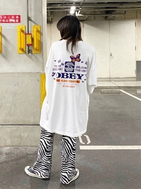 「OBEY」｜k a r e n 🐙    さん（レディース・151cm）の夏コーディネート