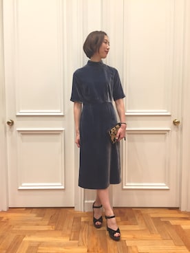 「結婚式」｜「アイテム（財布/小物）」を使った、とよぴさん（レディース・165cm）の秋コーディネート