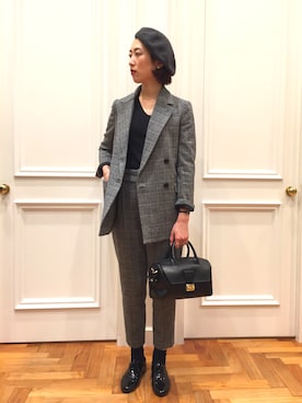 「Banner Barrett（バナーバレット）のアイテム（テーラードジャケット）」を使った、とよぴさん（レディース・165cm）の秋コーディネート