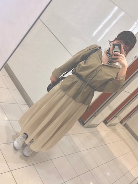 「OZOC（オゾック）のアイテム（財布/小物）」を使った、runa.さん（レディース・158cm）の春コーディネート