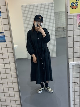 「カシュクール」｜「アイテム（スリッポン）」を使った、라이(22)さん（レディース・153cm）の春コーディネート