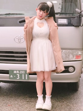 「Bobon21（ボボンニジュウイチ）のアイテム（ワンピース/ドレス）」を使った、天木じゅんさん（レディース・148cm）の冬コーディネート