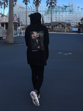 「アイテム（パーカー）」を使った、謎？さん（メンズ・168cm）の冬コーディネート
