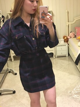 「A land（エーランド）のアイテム（ジャケット/アウター）」を使った、Choi Seo yoonさん（レディース・154cm）の冬コーディネート
