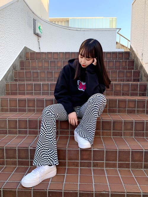Reimi X Girl 原宿 X Girlのパーカーを使ったコーディネート Wear