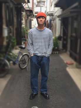 「ドラフトリーバイス」｜「アイテム（ニットキャップ/ビーニー）」を使った、Emanon(エマノン)ミュージシャンさん（メンズ・167cm）の冬コーディネート